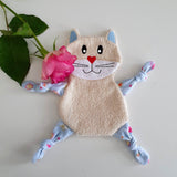 Stickdatei Katze Kuscheltuch ITH drei Größen, Baby Schmusetuch, Kuscheltier - Sewando