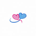 Stickdatei Herzchen, Rahmen 10 cm x 10 cm, Liebe - Sewando