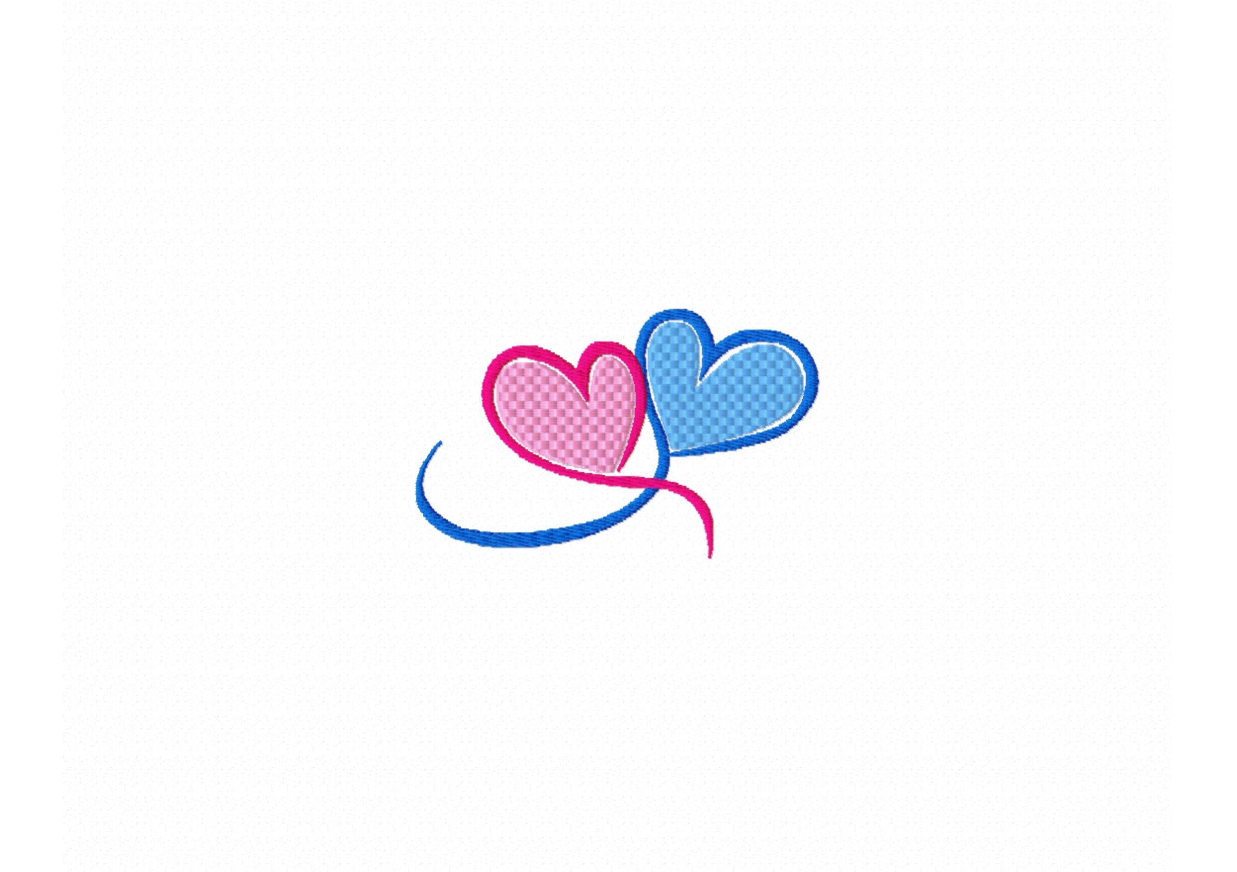 Stickdatei Herzchen, Rahmen 10 cm x 10 cm, Liebe - Sewando