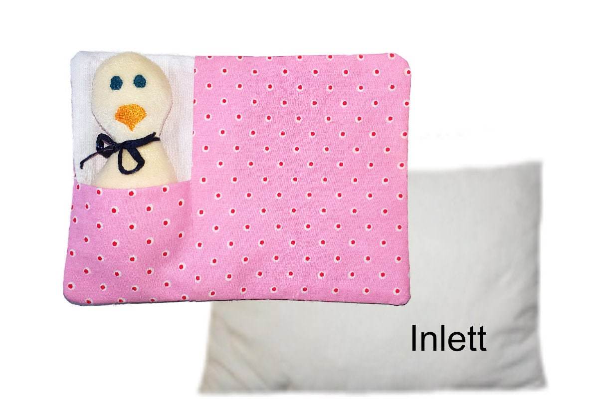 Stickdatei Kissenhülle ITH mit Entchen und Inlett - drei Größen 13x18, 16x26, 18x30 Kuscheltier, Kissen - Sewando