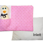 Stickdatei Kissenhülle ITH mit Entchen und Inlett - drei Größen 13x18, 16x26, 18x30 Kuscheltier, Kissen - Sewando