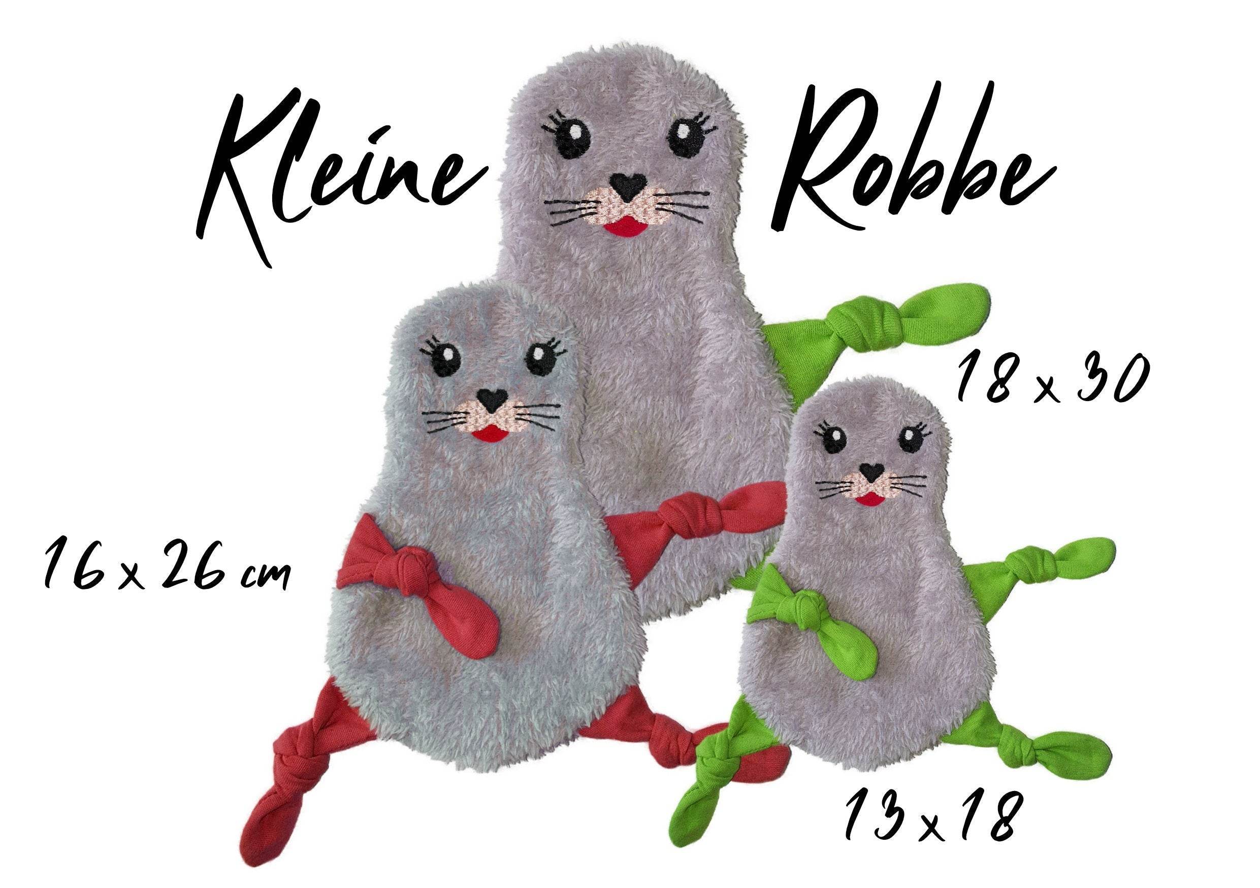 Stickdatei Kleine Robbe Kuscheltuch ITH in drei Größen - Sewando