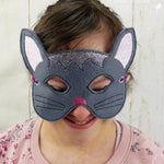 Stickdatei Maske Katze für den Rahmen ab 13 cm x 18 cm, Fasching, Party, Kind, Karneval - Sewando