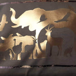 Afrika Wimmelbild Plotterdatei, Laserdatei 14 Tiere in einem tollem Schattenbild - Sewando