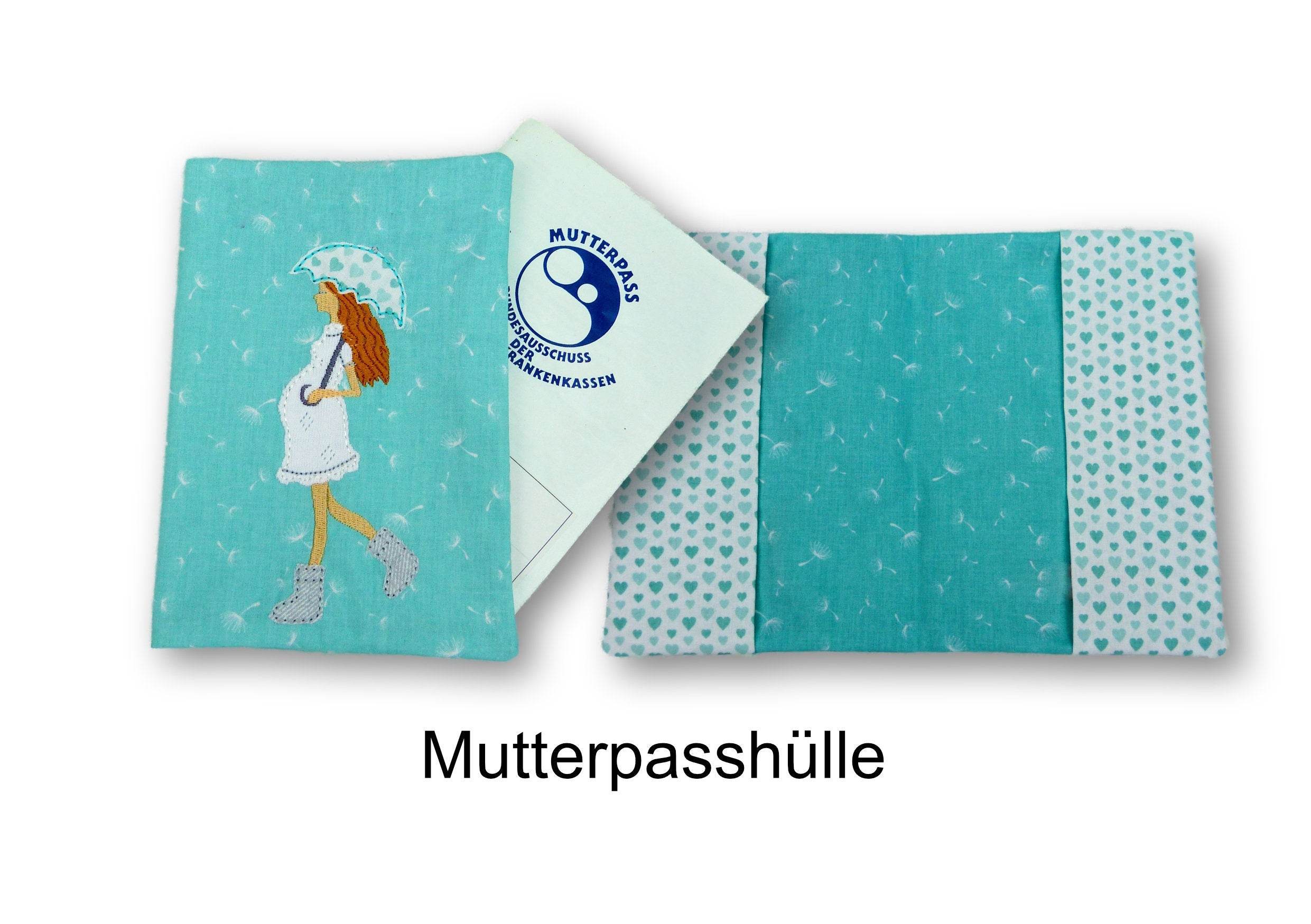 Stickdatei ITH Mutterpasshülle Schwangere, Rahmen 20 cm x 30 cm, Mama, Schwanger, Baby, Hülle - Sewando