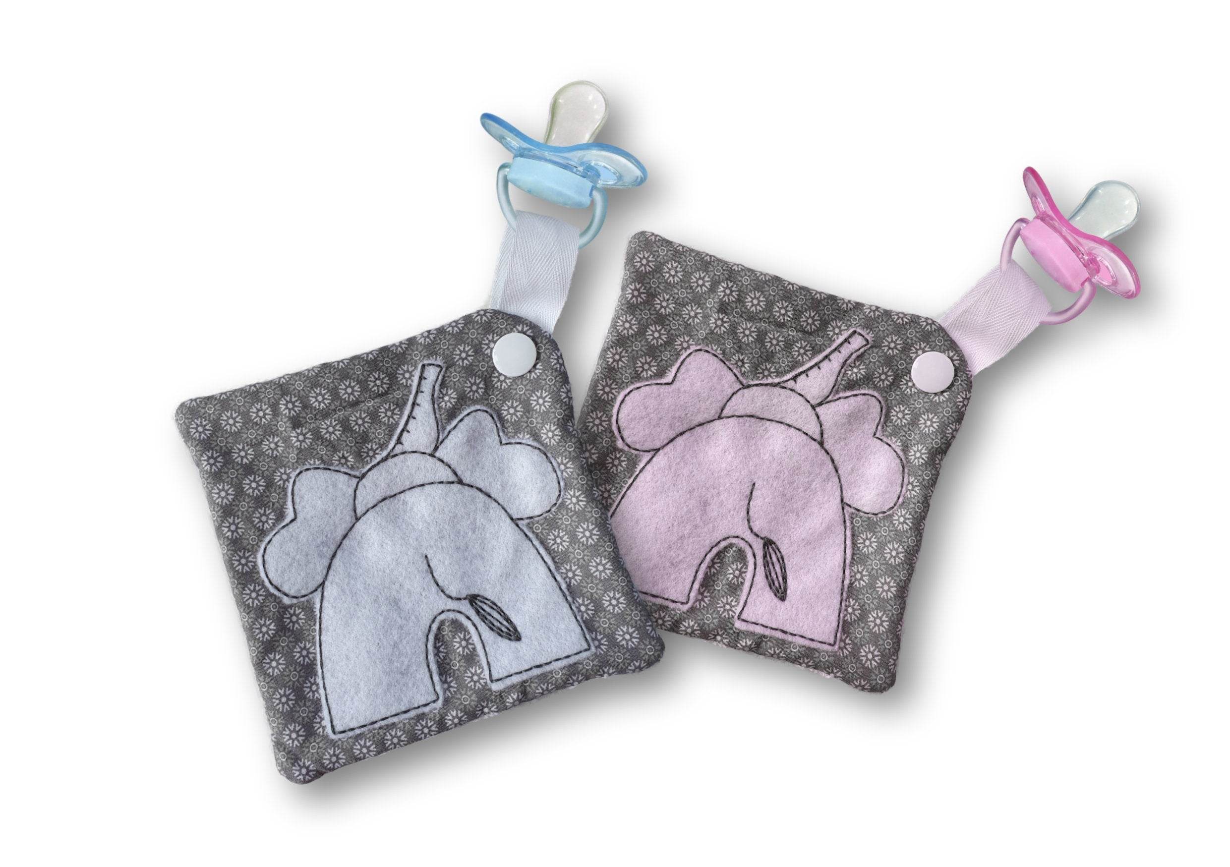 Stickdatei Schmusetuch Elefant ITH drei Größen, Baby, Kuscheltuch, Stickmuster, Schnuller - Sewando