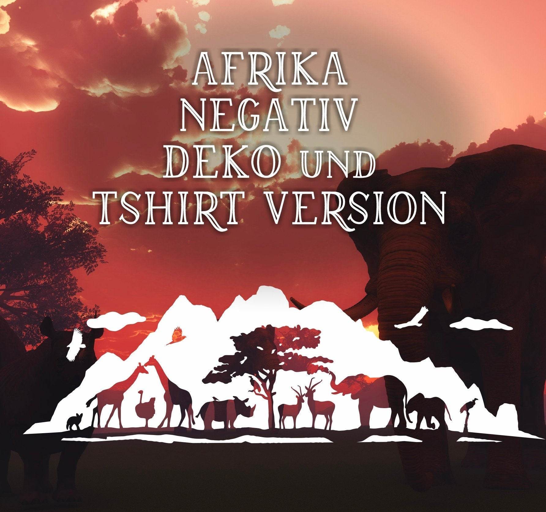 AFRIKA MULTIPLOTT Komplett Set, vom Tee-Licht bis Wand-Tattoo alles in einem Paket, Plotter und Laser-Datei als SVG und DXF - Sewando