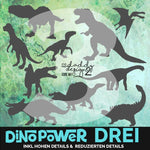 Plotter MEGA SET Dino Shadows 2 & 3 und Dino Geo in einem Paket SVG und DXF - Sewando
