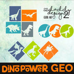 Plotter MEGA SET Dino Shadows 2 & 3 und Dino Geo in einem Paket SVG und DXF - Sewando