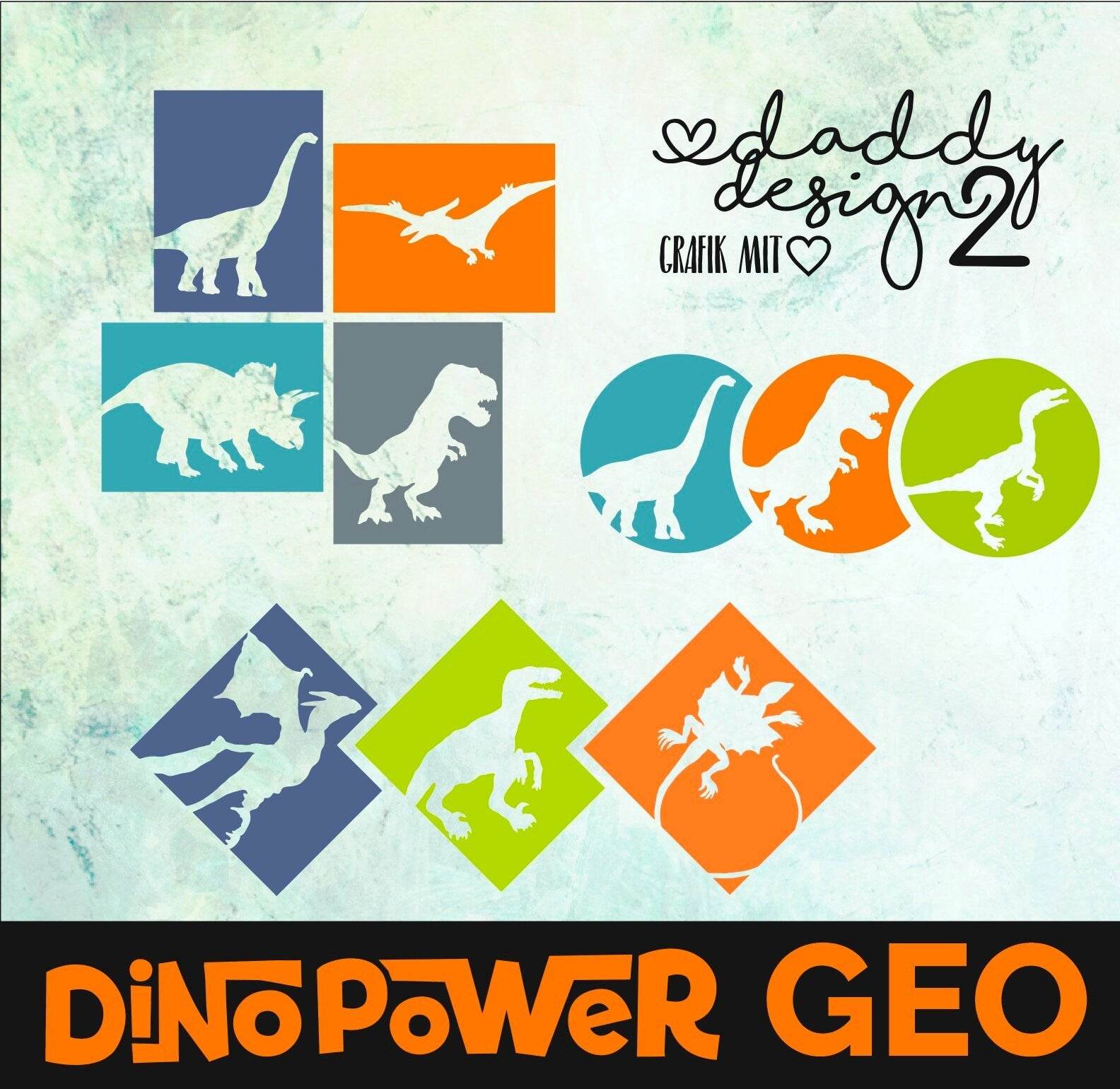 Plotter MEGA SET Dino Shadows 2 & 3 und Dino Geo in einem Paket SVG und DXF - Sewando
