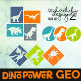 Plotter MEGA SET Dino Shadows 2 & 3 und Dino Geo in einem Paket SVG und DXF - Sewando