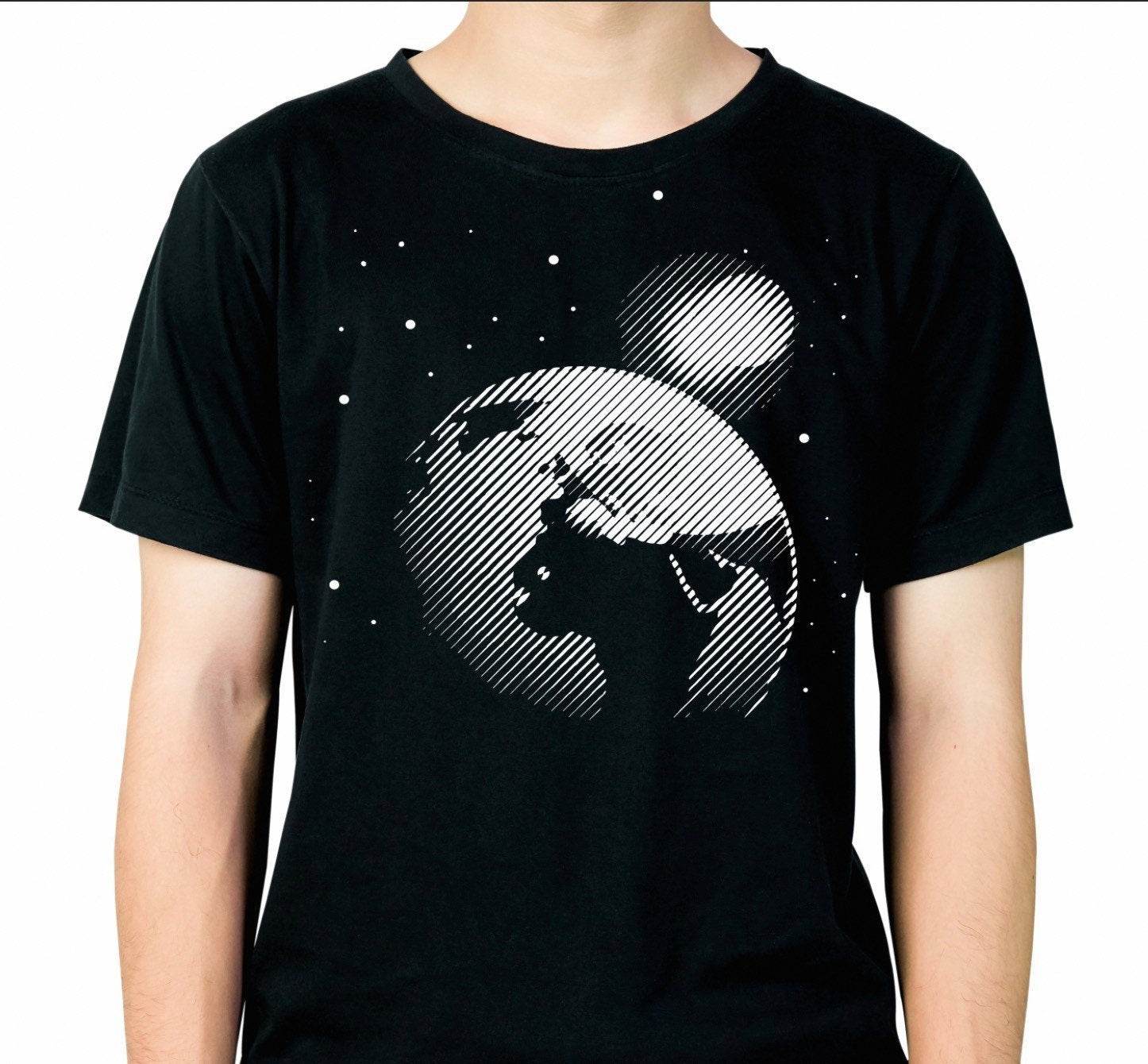 2 x OUT OF SPACE - Erde und Mond Weltall - 1 Folien Illusions Foto Plotter und Laser-Datei als SVG und DXF - Sewando