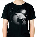 2 x OUT OF SPACE - Erde und Mond Weltall - 1 Folien Illusions Foto Plotter und Laser-Datei als SVG und DXF - Sewando