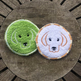 Abschminkpad Hund Stickdatei ITH 10x10 cm Waschpad Pad - Sewando