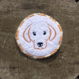 Abschminkpad Hund Stickdatei ITH 10x10 cm Waschpad Pad - Sewando