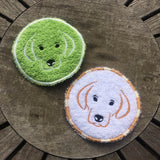 Abschminkpad Hund Stickdatei ITH 10x10 cm Waschpad Pad - Sewando