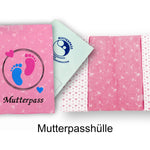 Stickdatei ITH Mutterpasshülle Kleine Füsse, Rahmen 20 cm x 30 cm, Mama, Schwanger, Baby, Hülle, Umschlag, Buchhülle - Sewando