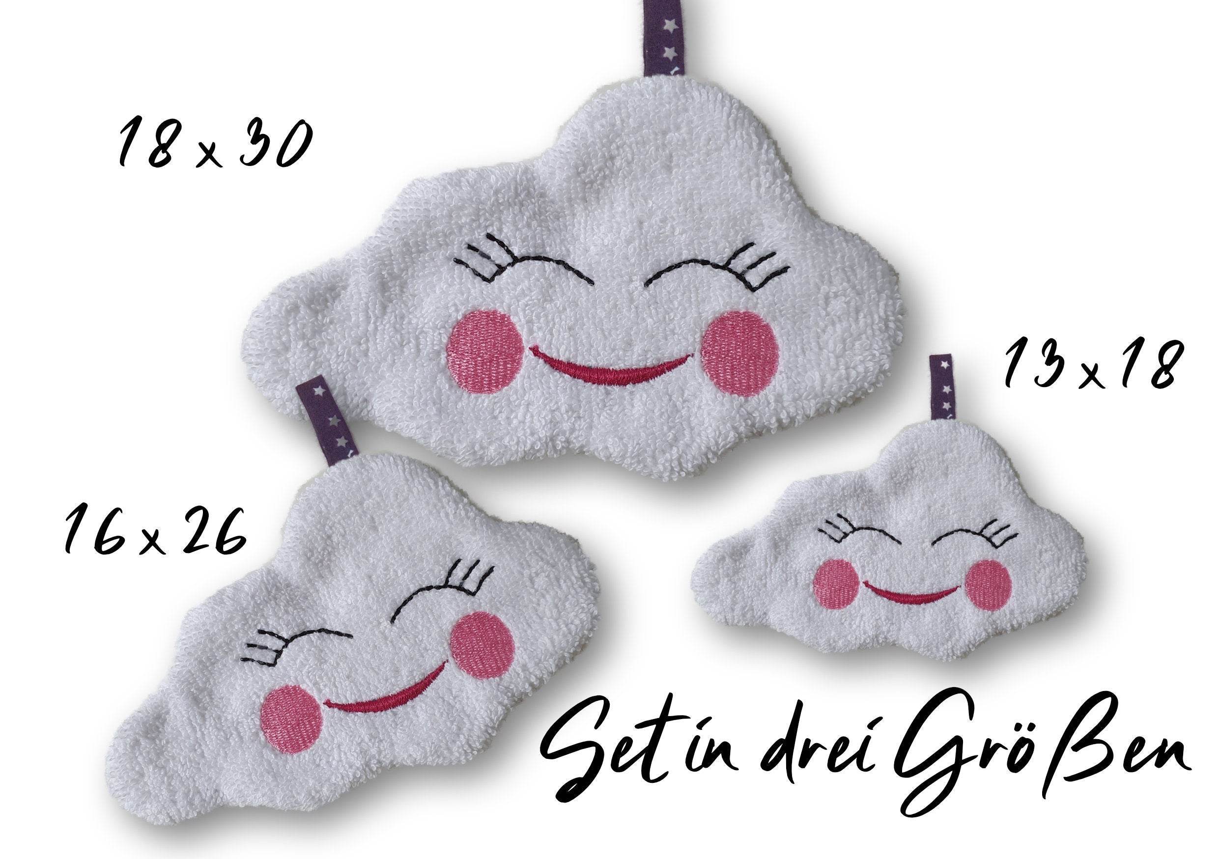Stickdatei Wolke ITH- drei Größen, 13x18,16x26,18x30, Kissen, Kuscheltuch, - Sewando