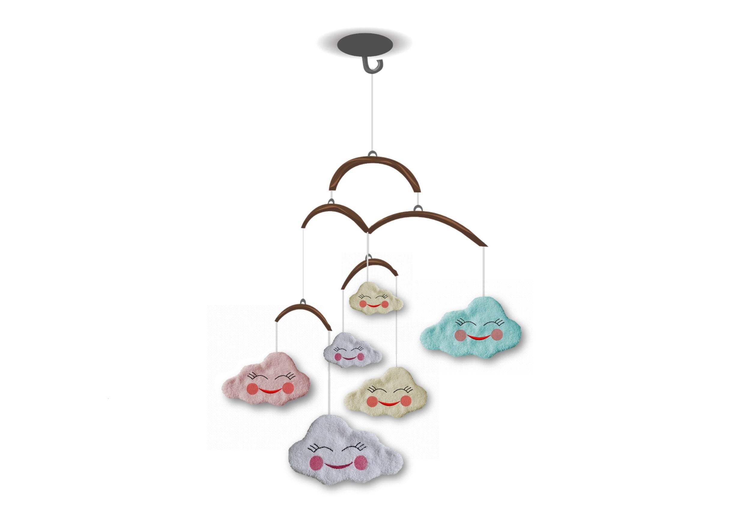 Stickdatei Wolke ITH- drei Größen, 13x18,16x26,18x30, Kissen, Kuscheltuch, - Sewando