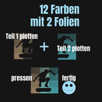 12 FARBEN - BOYS & TEENS - 12 Farben mit nur 2 Folien - ohne Template, Plotter und Laser-Datei als SVG und DXF - Sewando