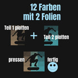 12 FARBEN - BOYS & TEENS - 12 Farben mit nur 2 Folien - ohne Template, Plotter und Laser-Datei als SVG und DXF - Sewando
