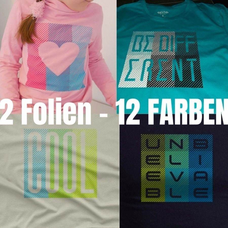 12 FARBEN - KOMPLETT SET Wörter Sprüche Symbole Buchstaben Plotterdatei - Sewando