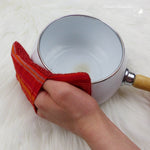 Stickdatei Aufwaschlappen in the Hoop - drei Größen mit Eingriff für die Hand - Sewando