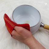 Stickdatei Aufwaschlappen in the Hoop - drei Größen mit Eingriff für die Hand - Sewando