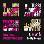 Plotterdatei Diva Tussi Queen Prinzessin Modus SVG und DXF - Sewando