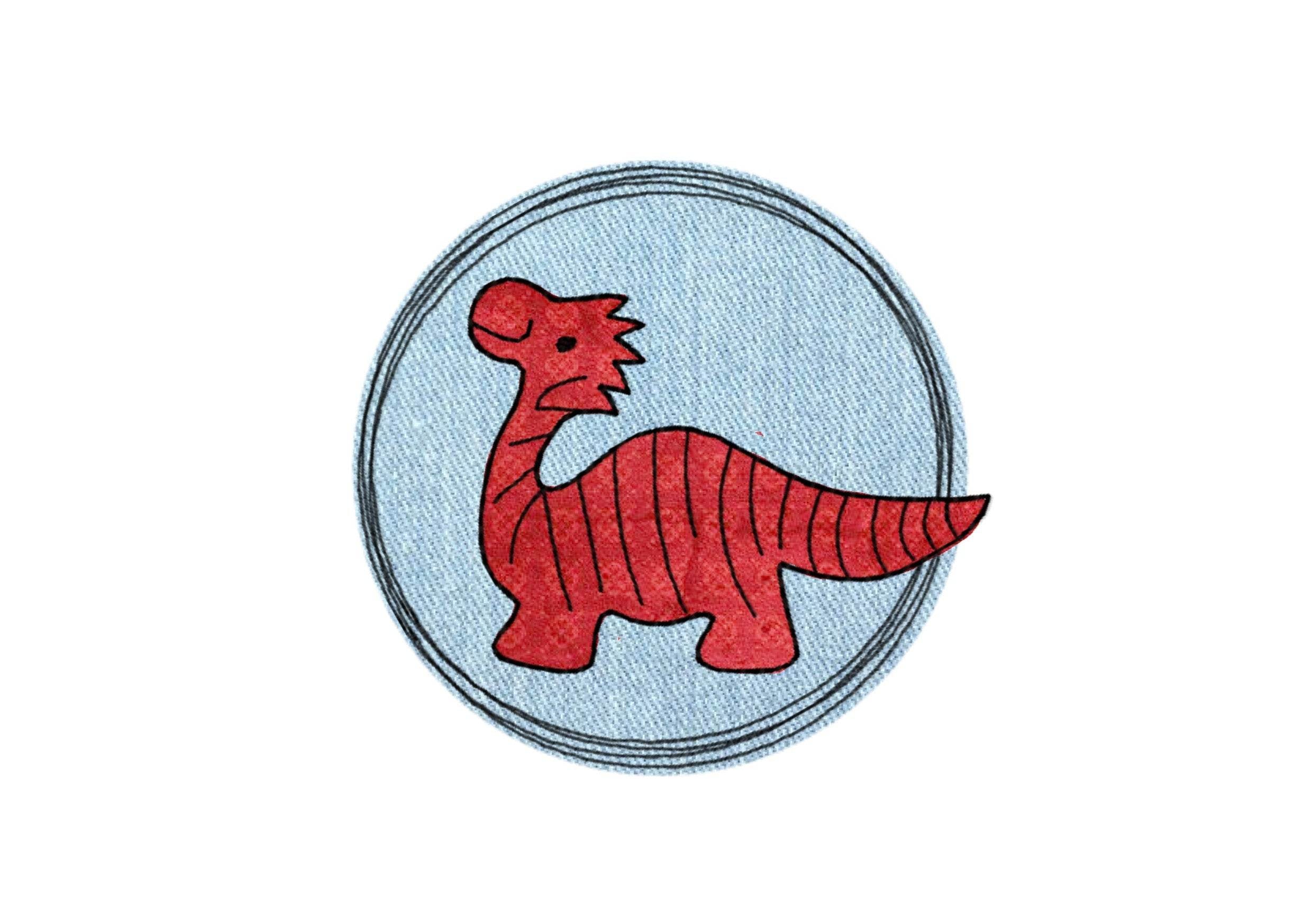Stickdatei Doodle Button Dino - Rahmen ab 10 cm x 10 cm, Applikation, Dinosaurier, Button, sticken - Sewando