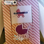 Baby Shadow Deko zur Geburt / Taufe, Plotter und Laser-Datei als SVG und DXF - Sewando