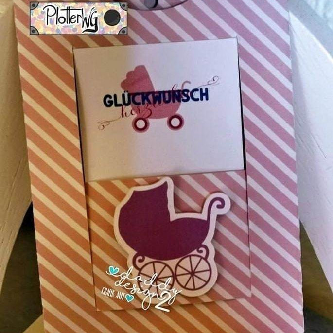 Baby Shadow Deko zur Geburt / Taufe, Plotter und Laser-Datei als SVG und DXF - Sewando