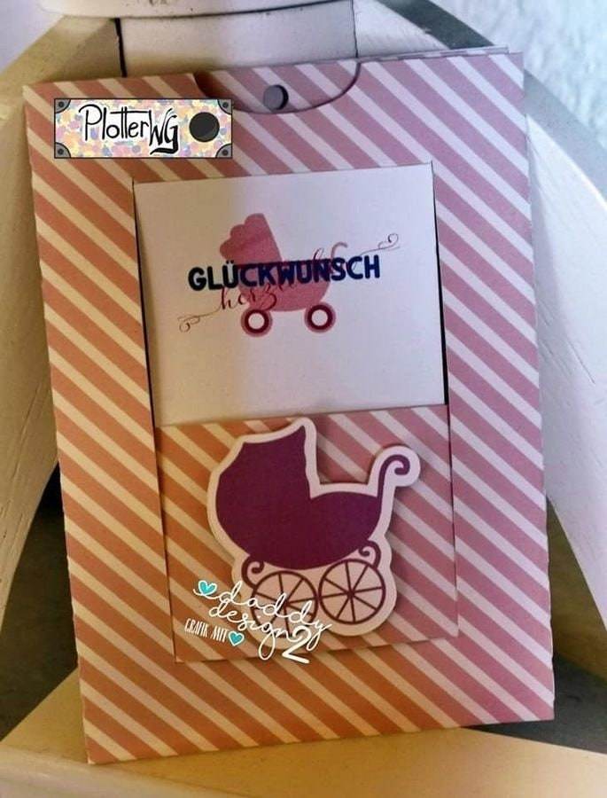 Baby Shadow Deko zur Geburt / Taufe, Plotter und Laser-Datei als SVG und DXF - Sewando