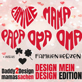 Familien Herzen - SPECIAL EDITION - Design mein Design, Plotterdatei, Laserdatei - Sewando