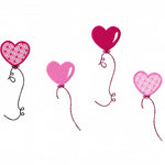 Stickdatei Herz Luftballon - zwei Varianten, Rahmen ab 10 cm x 10 cm, Herz, Spitze - Sewando