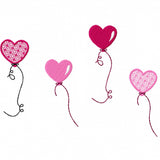 Stickdatei Herz Luftballon - zwei Varianten, Rahmen ab 10 cm x 10 cm, Herz, Spitze - Sewando
