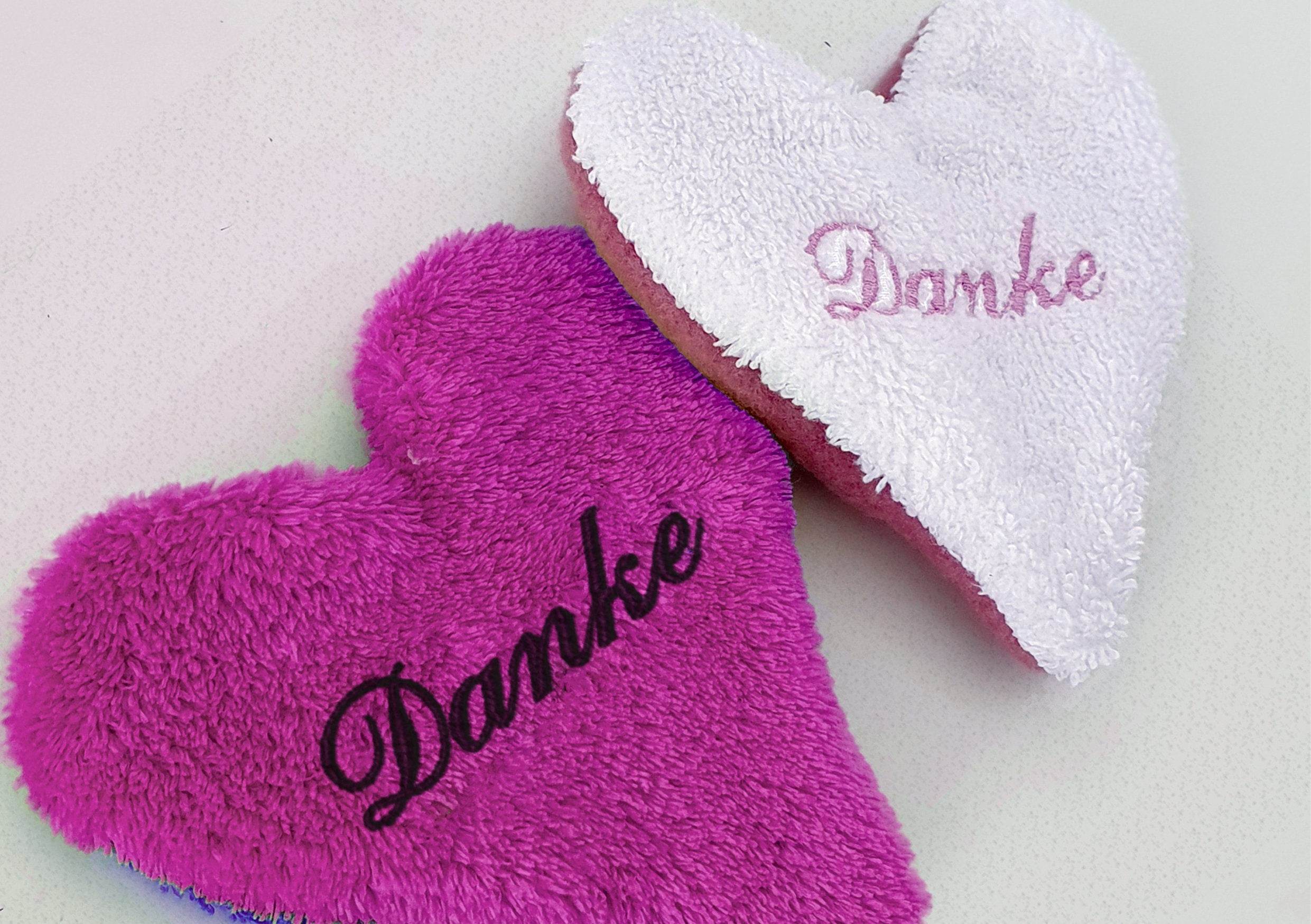 Stickdatei Herz ITH Danke - Rahmen 13 cm x 18 cm, Danke, Herz - Sewando