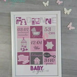 Baby Shadow Deko zur Geburt / Taufe, Plotter und Laser-Datei als SVG und DXF - Sewando
