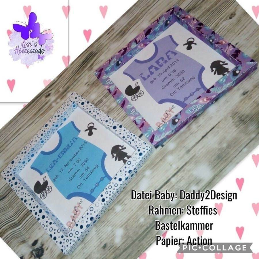 Baby Shadow Deko zur Geburt / Taufe, Plotter und Laser-Datei als SVG und DXF - Sewando
