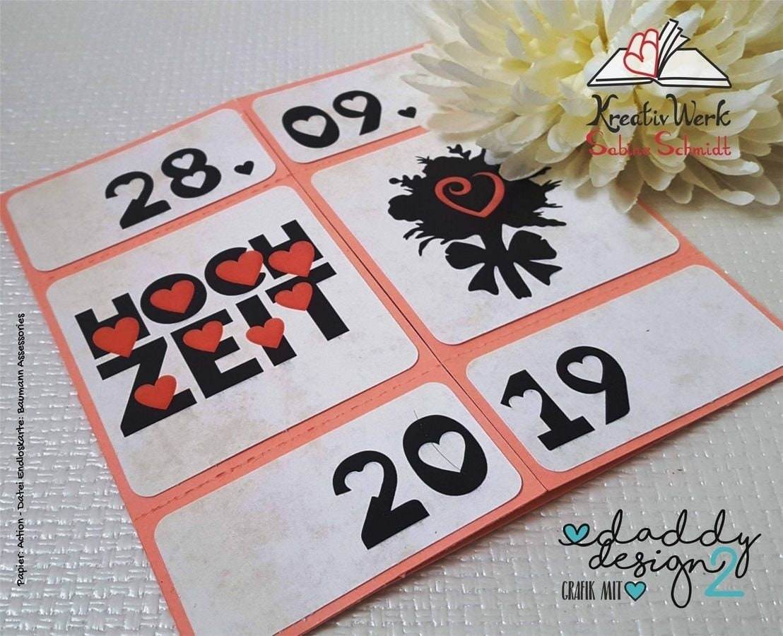 Plotterdatei Hochzeit die Große D2D Hochzeit Set Inkl Shadow - Sewando