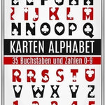 Spielkarten Karten Alphabet Selber Gestalten A-Z und 0-9, Plotter und Laser-Datei als SVG und DXF - Sewando