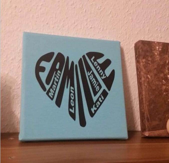 Familien Herzen - KOMPLETT SET, Plotter und Laser-Datei als SVG und DXF - Sewando