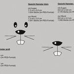 Stickdatei Gesicht Hamster - zwei Varianten, drei Größen, Rahmen ab 10 cm x 10 cm, Stickmuster, Mund, Augen, Nase, Zähne - Sewando