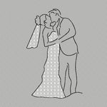 Stickdatei Brautpaar Rahmen 13x18, Braut, heiraten, Liebe, Paar, Spitze, Hochzeit - Sewando
