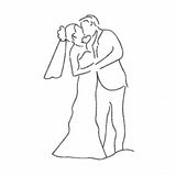 Stickdatei Brautpaar Rahmen 13x18, Braut, heiraten, Liebe, Paar, Spitze, Hochzeit - Sewando