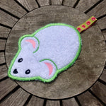 SpülPad Maus Stickdatei ITH 13x18 cm Waschpad Spülpad Spüllappen Spültuch abwaschen - Sewando