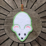 SpülPad Maus Stickdatei ITH 13x18 cm Waschpad Spülpad Spüllappen Spültuch abwaschen - Sewando