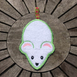 SpülPad Maus Stickdatei ITH 13x18 cm Waschpad Spülpad Spüllappen Spültuch abwaschen - Sewando