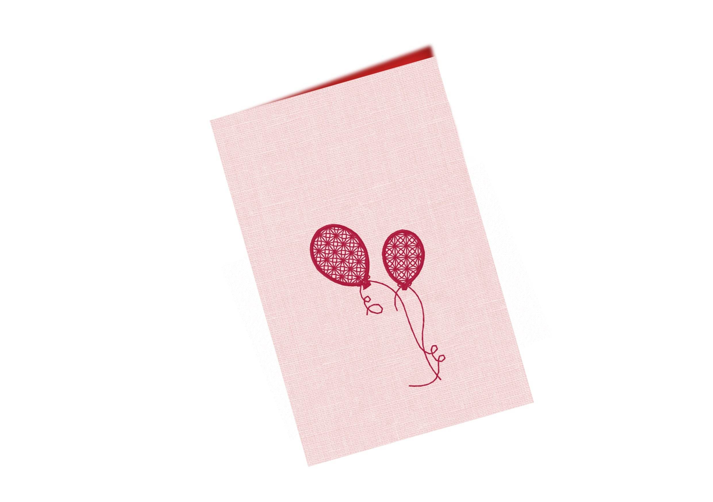 Stickdatei Luftballon - zwei Varianten, Rahmen ab 10 cm x 10 cm, Ballon, Spitze, sticken - Sewando