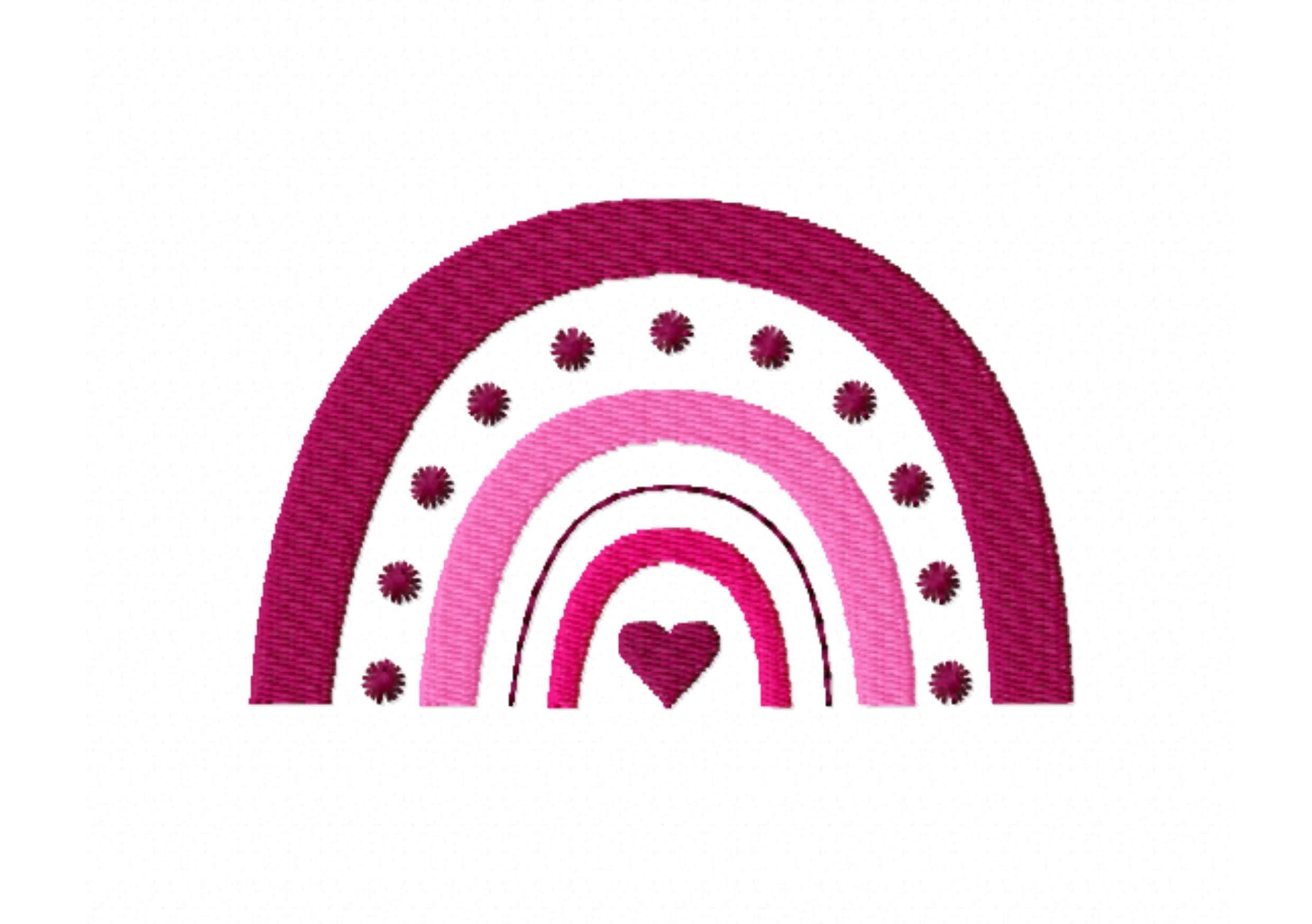 Stickdatei Regenbogen - zwei Größen, Baby, Kind, Mama, Mutterpass, Uheft - Sewando